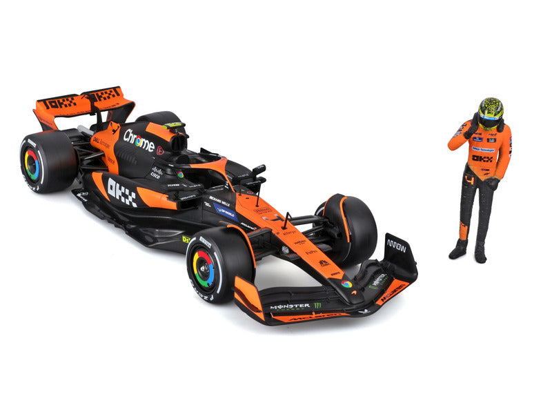 McLaren automodello, bburago, Lando Norris, 1:24, #4, MCL38, con pilota