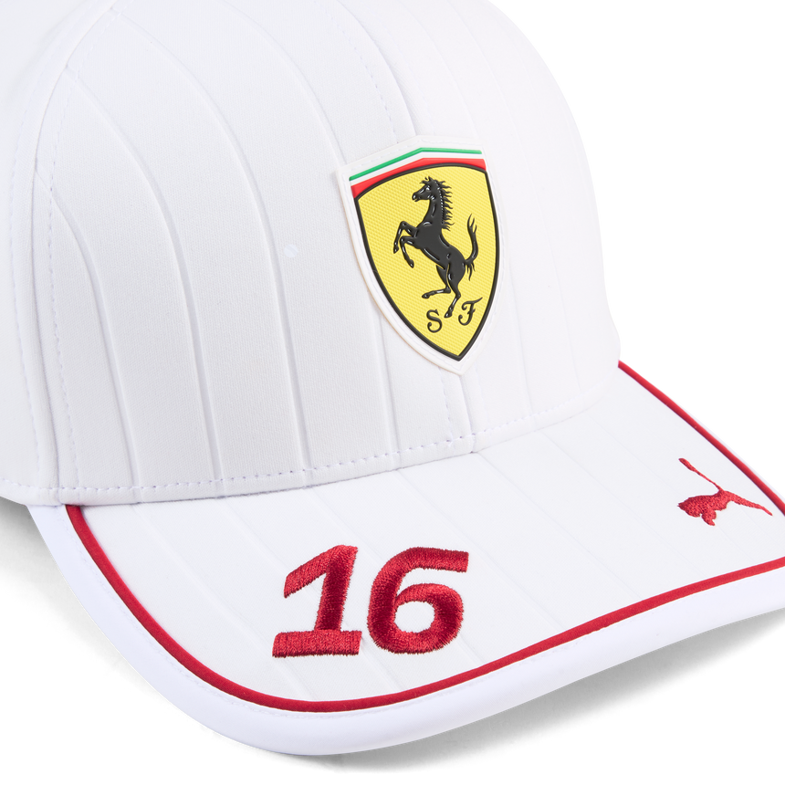 Ferrari, Charles Leclerc, cappellino da baseball, bianco