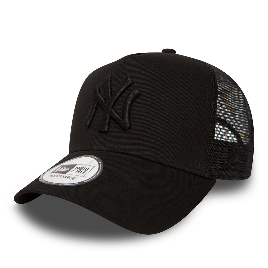 Cappellino New Era dei New York Yankees, stile trucker, completamente nero