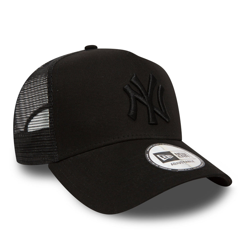 Cappellino New Era dei New York Yankees, stile trucker, completamente nero