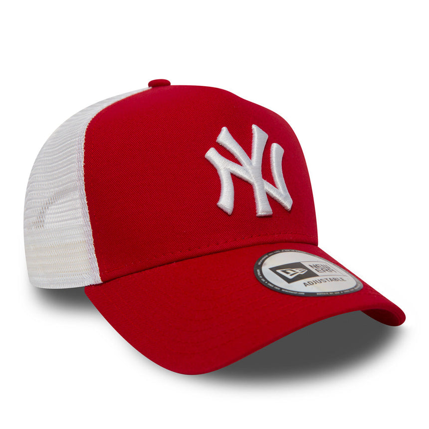 Cappellino New York Yankees, New Era, modello trucker, rosso