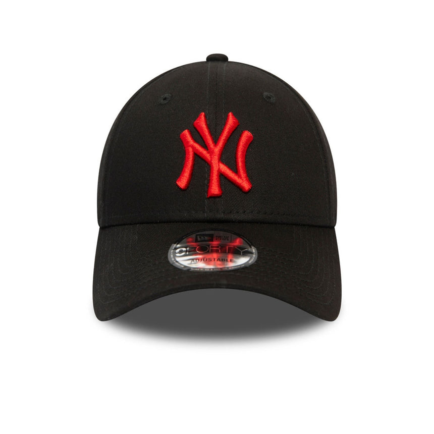 Cappellino dei New York Yankees, logo rosso, New Era, 9FORTY, nero