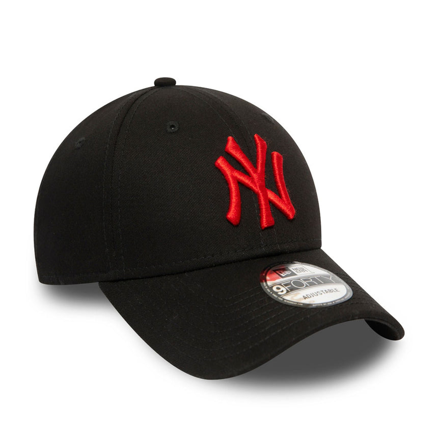Cappellino dei New York Yankees, logo rosso, New Era, 9FORTY, nero