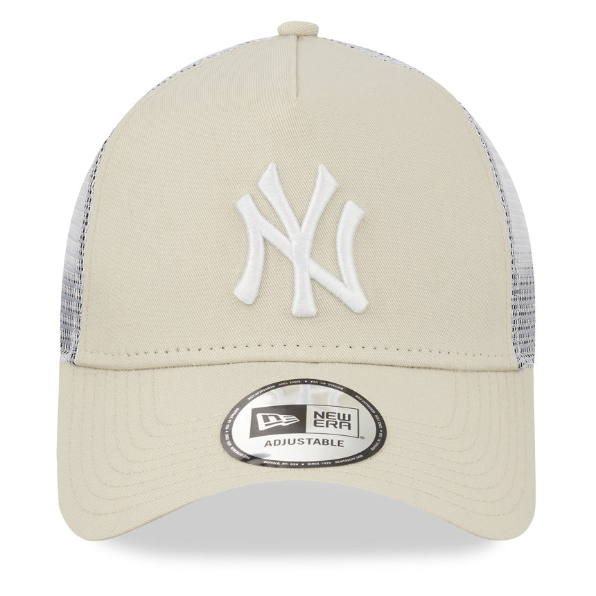 Cappellino New York Yankees, trucker, New Era, 9FORTY, essenziale, beige