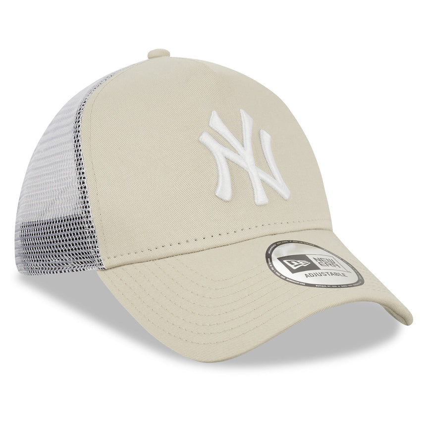 Cappellino New York Yankees, trucker, New Era, 9FORTY, essenziale, beige