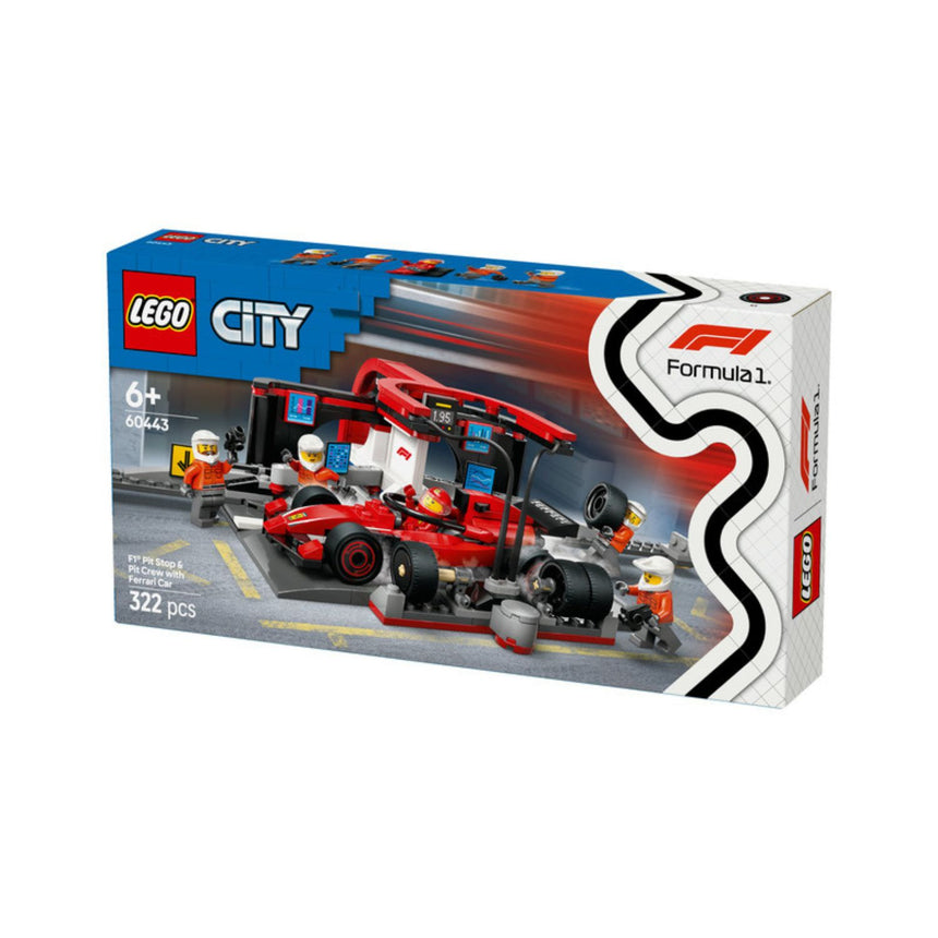 Ferrari, F1 LEGO® City 60443, con auto da corsa da pit stop e personale 🔥