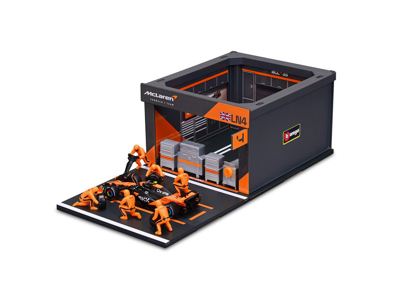 kit modello McLaren, pass pit, bburago, 1:43, Lando Norris, #4, MCL38