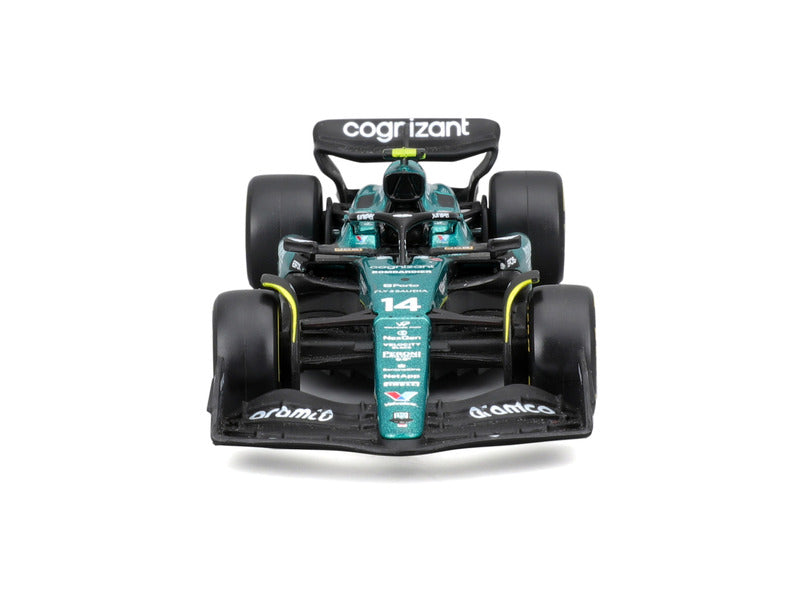Modellino in scala 1:43 di Aston Martin AMR23, Bburago, Fernando Alonso #14, 2023