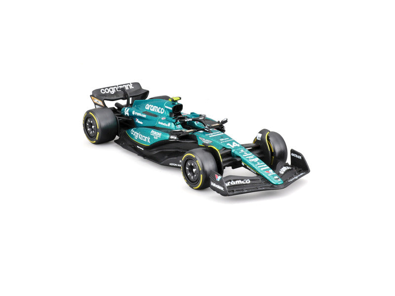 Modellino in scala 1:43 di Aston Martin AMR23, Bburago, Fernando Alonso #14, 2023