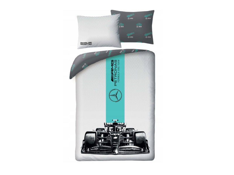 Mercedes, set copripiumini, auto di F1, 140x200 cm