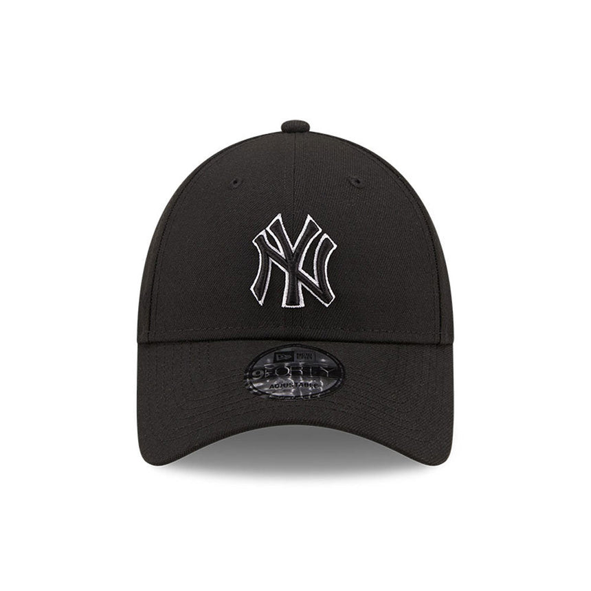 Cappellino dei New York Yankees, New Era, 9FORTY, contorno pop, nero