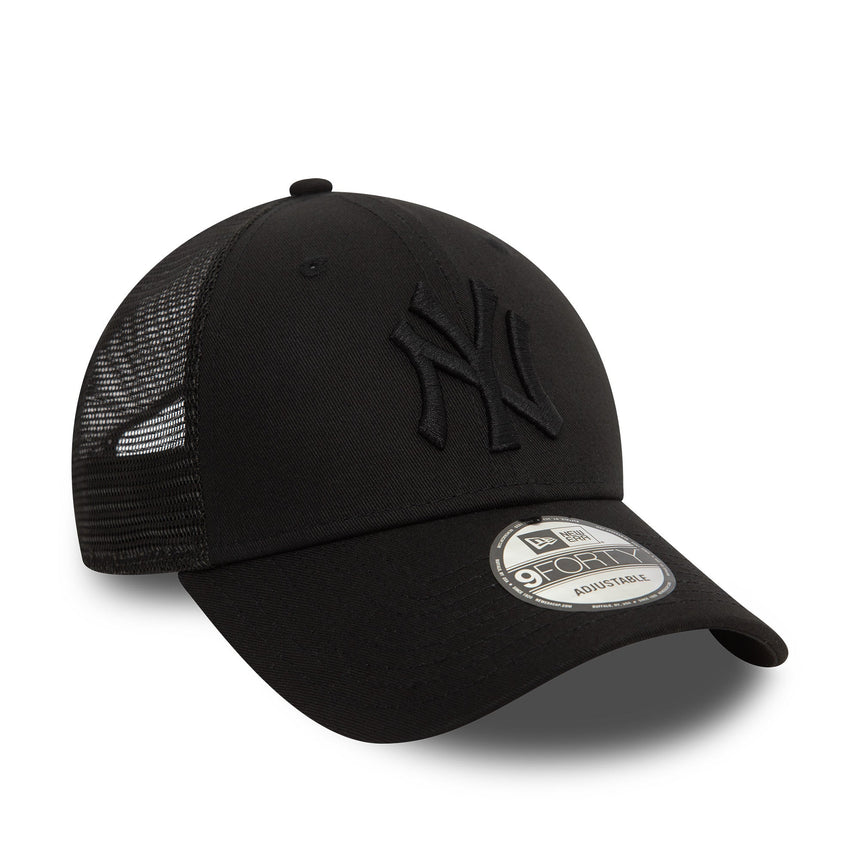 Cappellino da baseball trucker New Era 9FORTY dei New York Yankees, nero totale