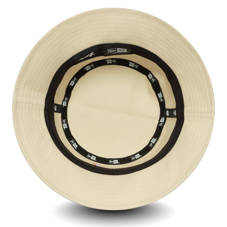 Cappello a secchiello alpino, stagionale, con taglio affusolato, New Era, 9FORTY, crema