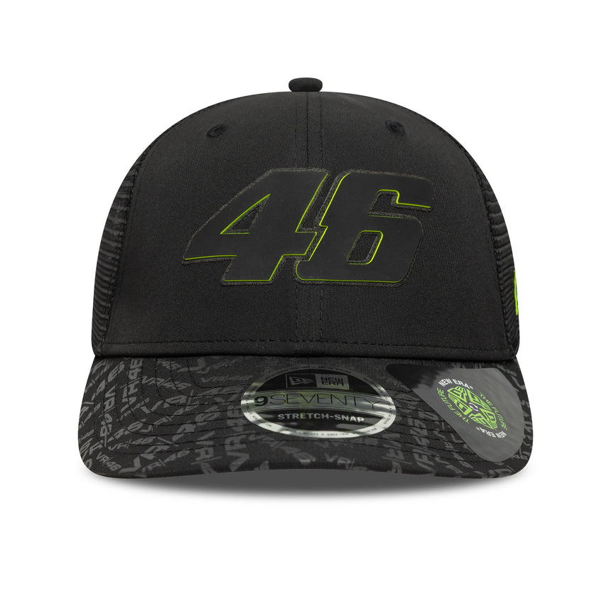 Valentino Rossi cappellino #46, VR46, sostenibile, New Era, 9SEVENTY, nero