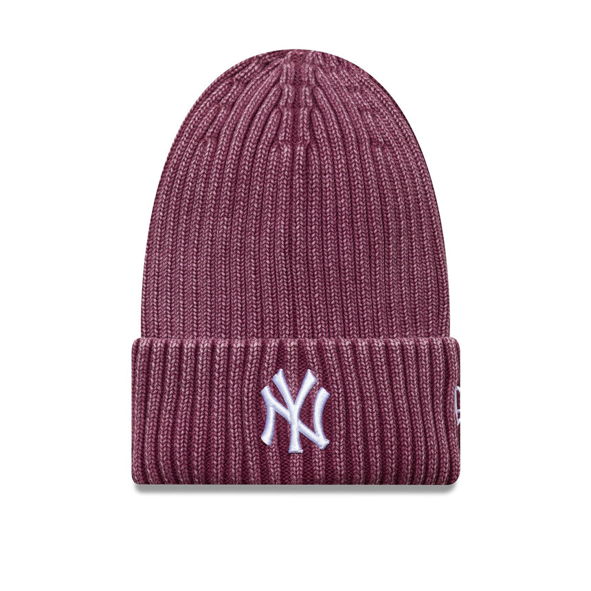 New York Yankees, berretto beanie lavato, MLB, New Era, rosso