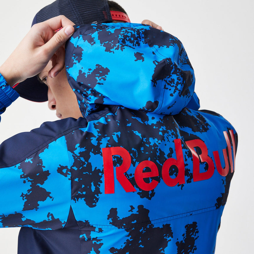 Giacca Red Bull Racing, Windrunner, New Era, motivo mimetico, blu