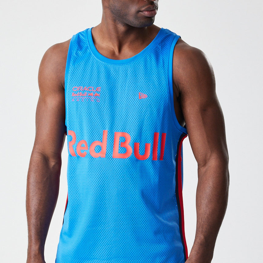 T-shirt senza maniche Red Bull Racing, New Era, mesh da basket, blu
