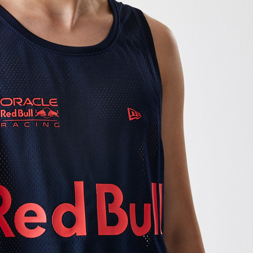Maglietta senza maniche Red Bull Racing, New Era, mesh da basket, blu scuro