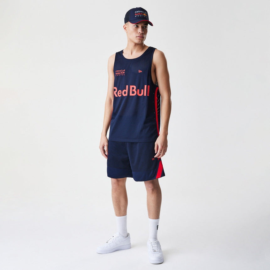 Maglietta senza maniche Red Bull Racing, New Era, mesh da basket, blu scuro