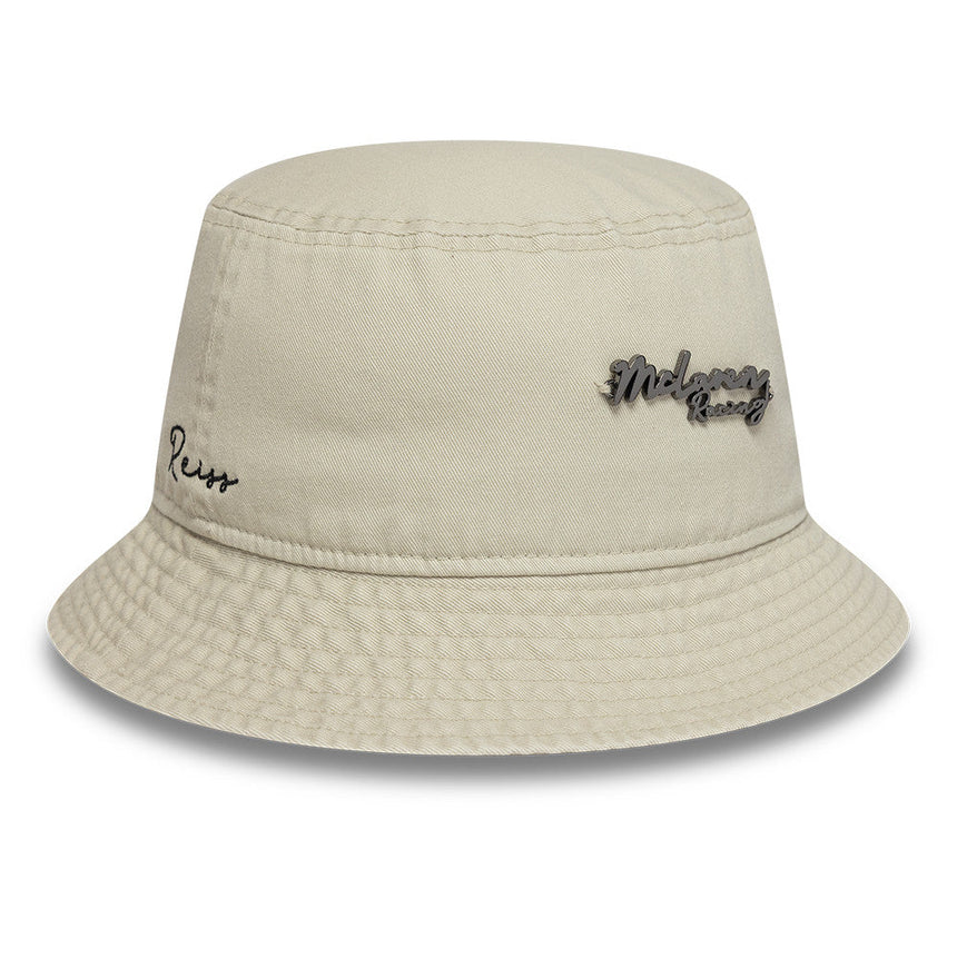 Cappello bucket McLaren x Reiss, affusolato, New Era, bianco