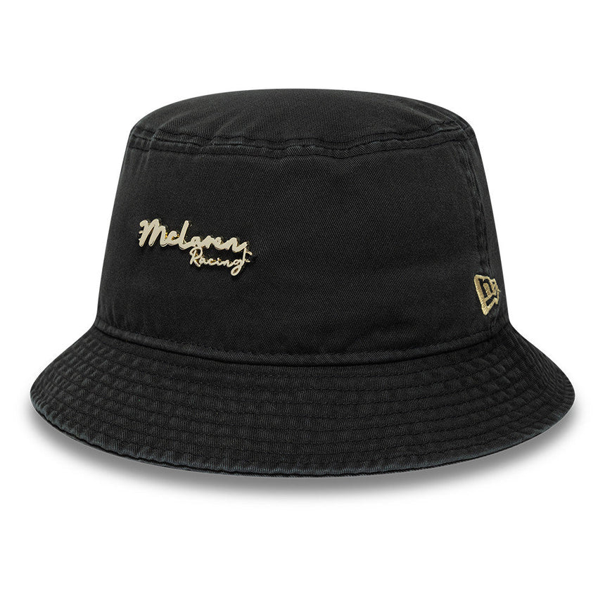 Cappello bucket McLaren x Reiss, a taglio affusolato, New Era, nero