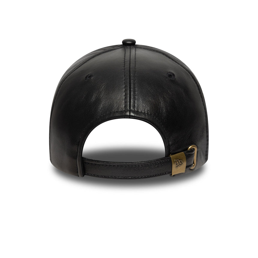 Cappellino dei New York Yankees, in pelle, New Era, 9FORTY, nero