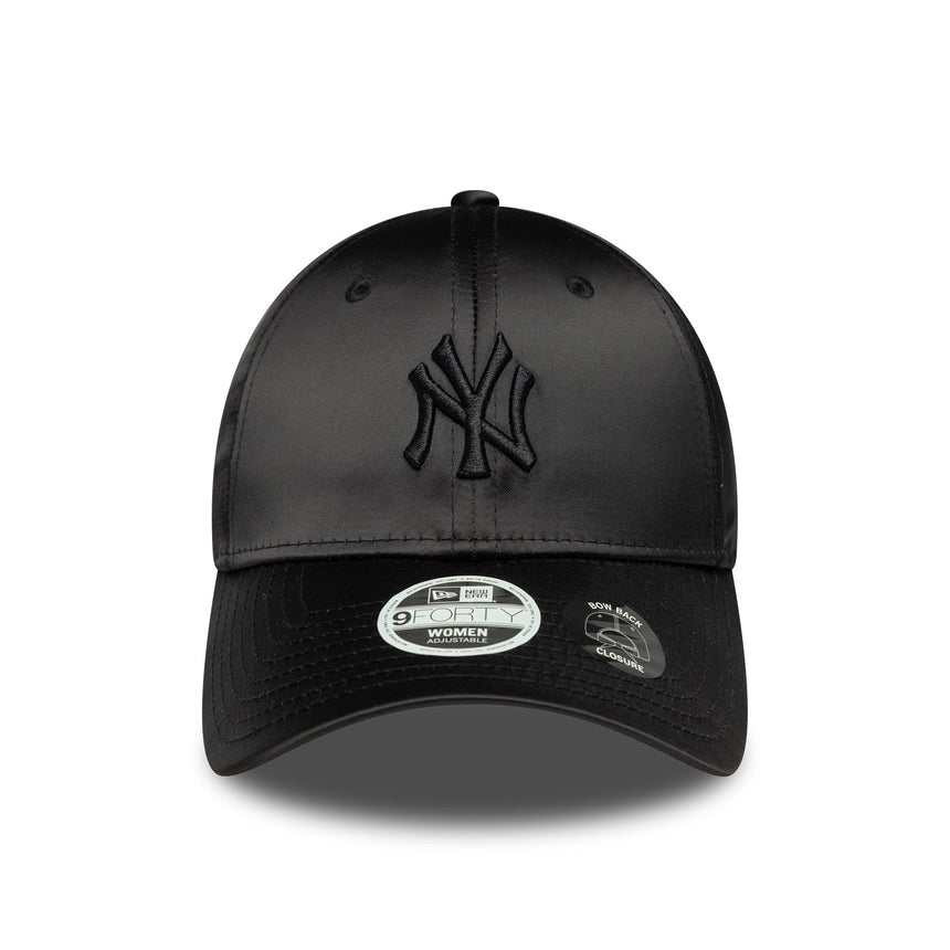 Cappellino New York Yankees, con fiocco in raso sul retro, New Era, 9FORTY, per donna, nero