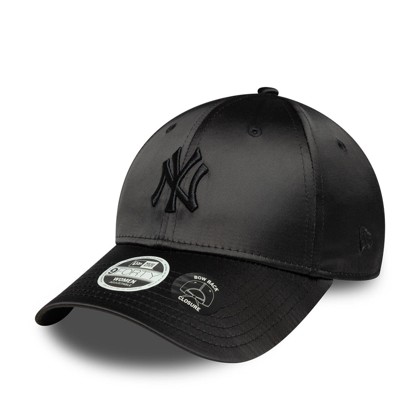 Cappellino New York Yankees, con fiocco in raso sul retro, New Era, 9FORTY, per donna, nero