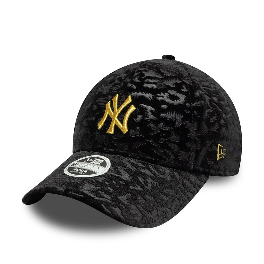 Berretto New York Yankees, velour leopardato, 9FORTY, per donne, nero