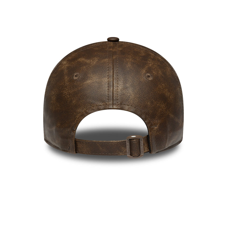 Cappellino New York Yankees, pelle PU, New York Yankees, 9TWENTY, marrone, marrone