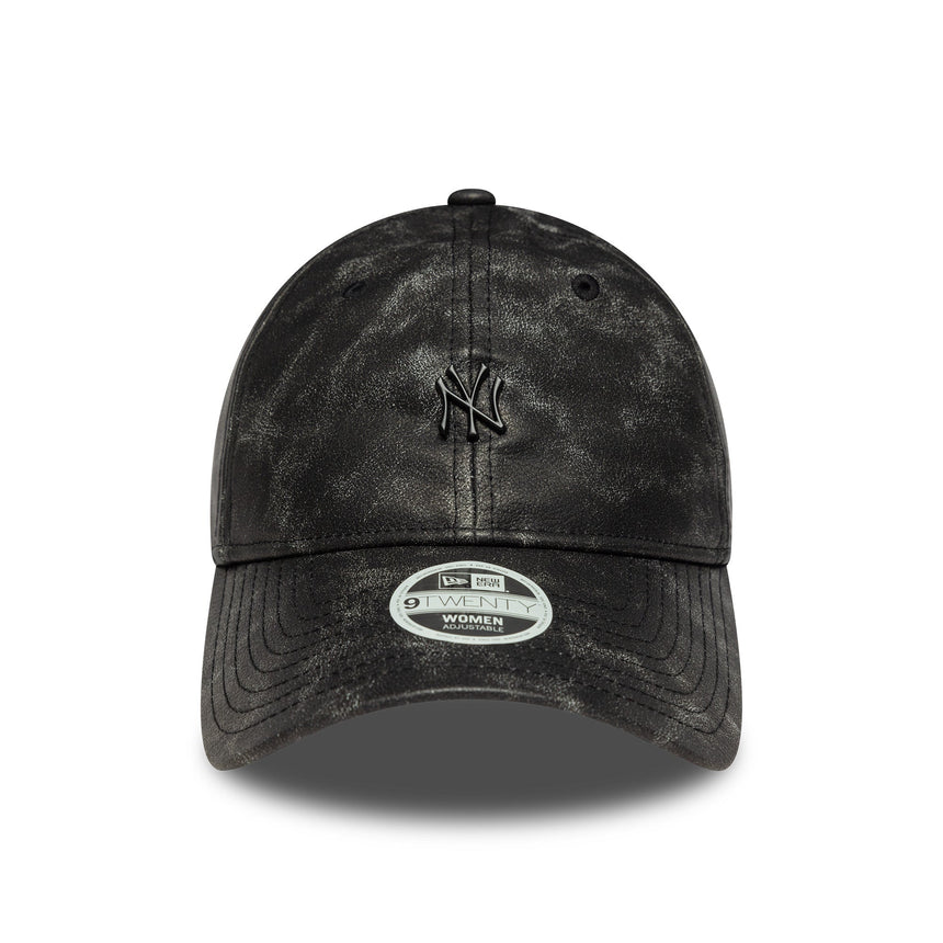 Cappellino New York Yankees in PU, New York Yankees, 9TWENTY, unicolore, nero