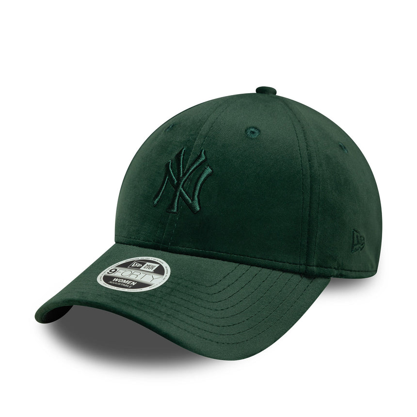 Cappellino da donna New York Yankees in velluto, modello 9FORTY, New Era, verde