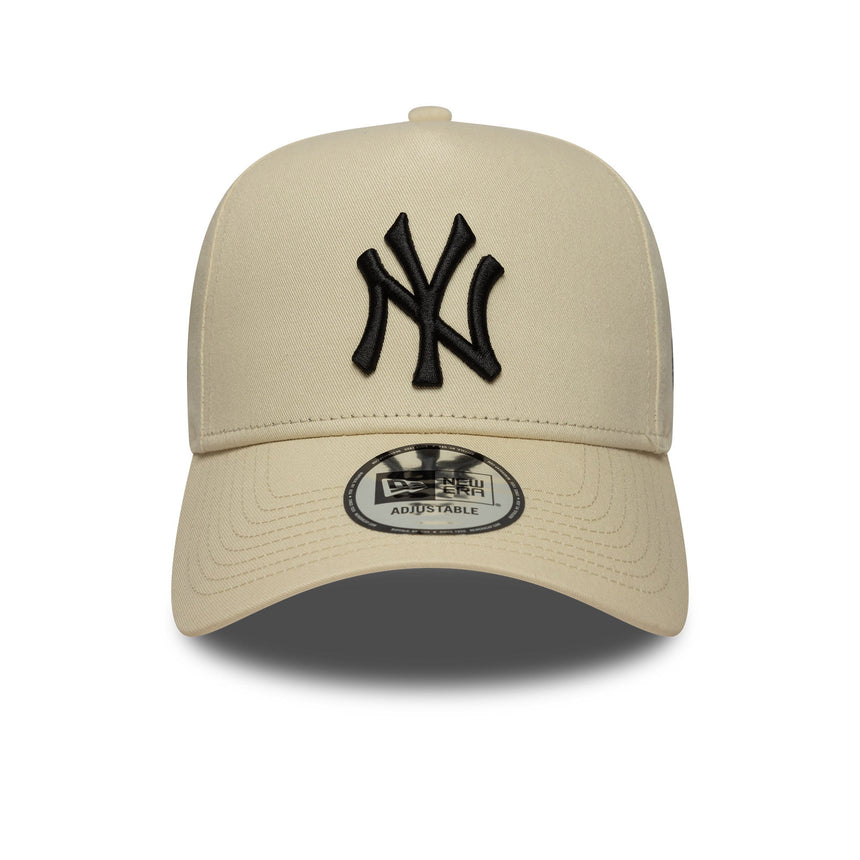 Cappellino New York Yankees, beige, patch laterale, modello A-frame, New Era, 9FORTY