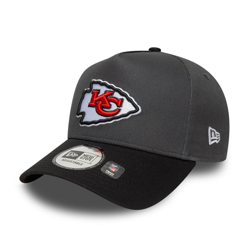 Cappellino Kansas City Chiefs, spilla impeccabile, New Era, 9FORTY, grigio