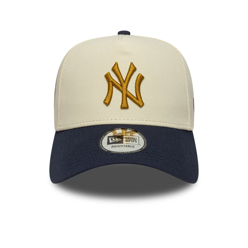 Cappellino New York Yankees con toppa, New Era, 9FORTY, A-frame, colore beige