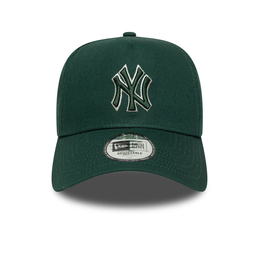 Cappellino New York Yankees, con contorno a cornice, New Era, 9FORTY, monocromatico, verde