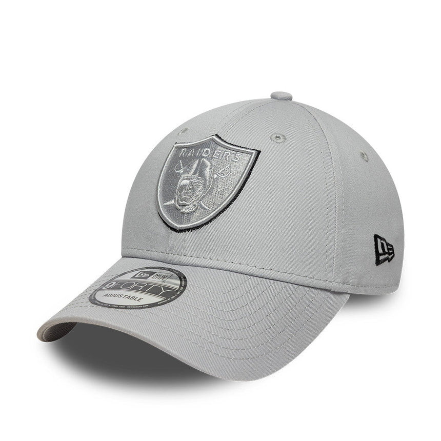 Cappellino Los Angeles Raiders, contorno della squadra, New Era, 9FORTY, grigio