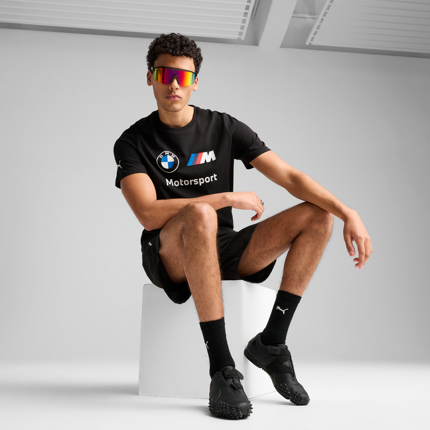 Maglietta con logo BMW, Puma, Essential, MMS, nera 🔥