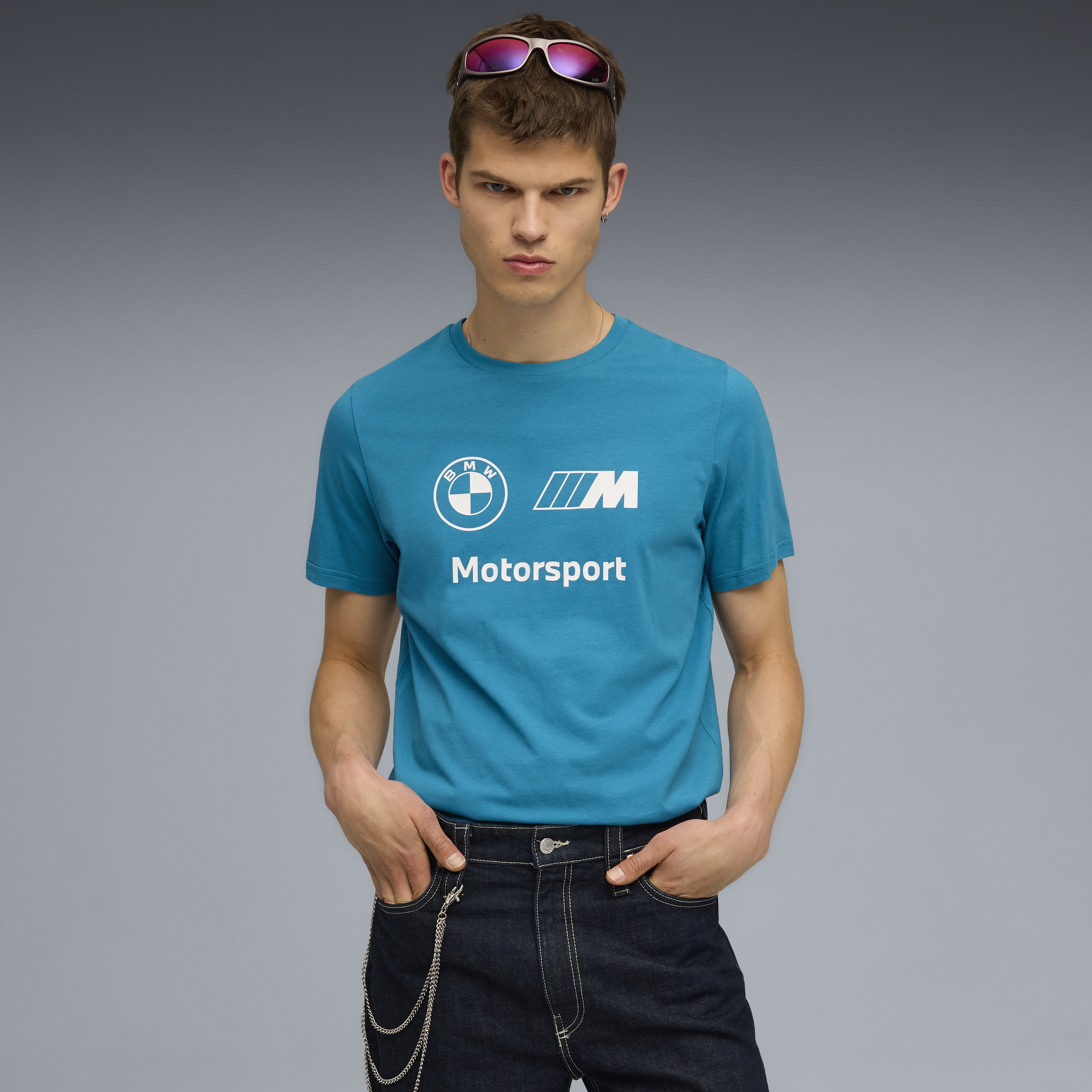 Maglietta con logo BMW, Puma, Essential, MMS, blu 🔥