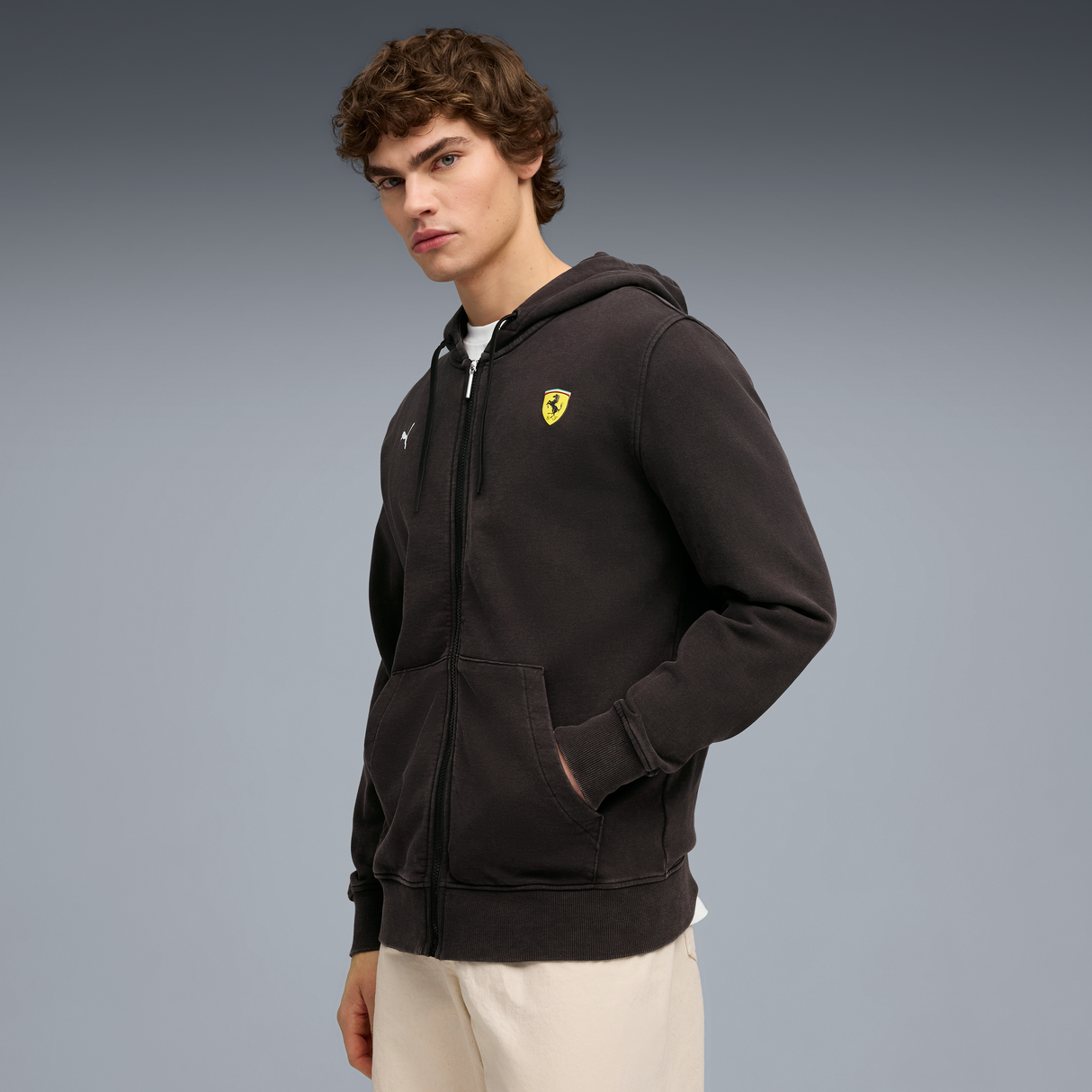 Felpa con zip Ferrari, Puma, nera 🔥