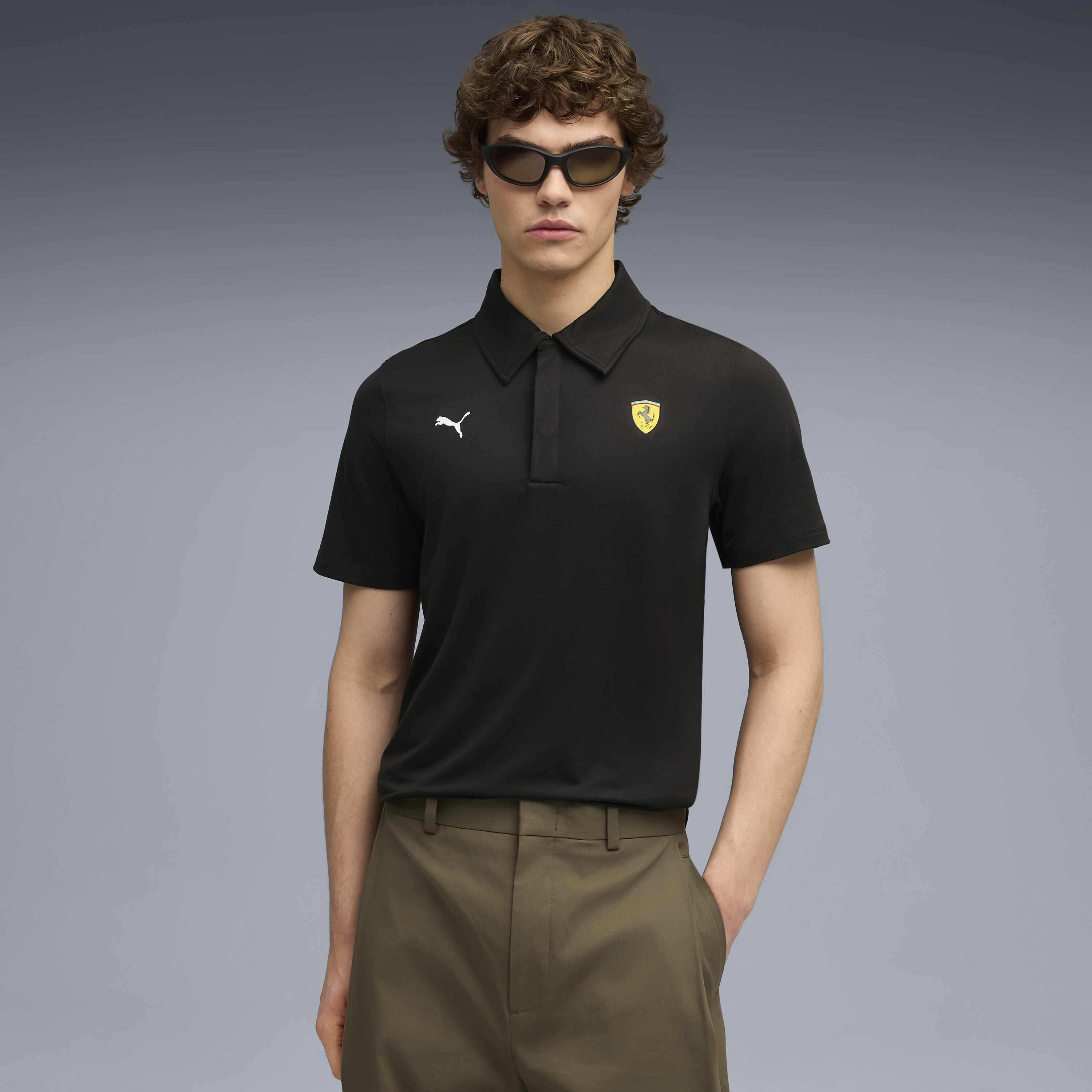 Polo Ferrari, Puma, abbigliamento sportivo cloudspun, nero 🔥