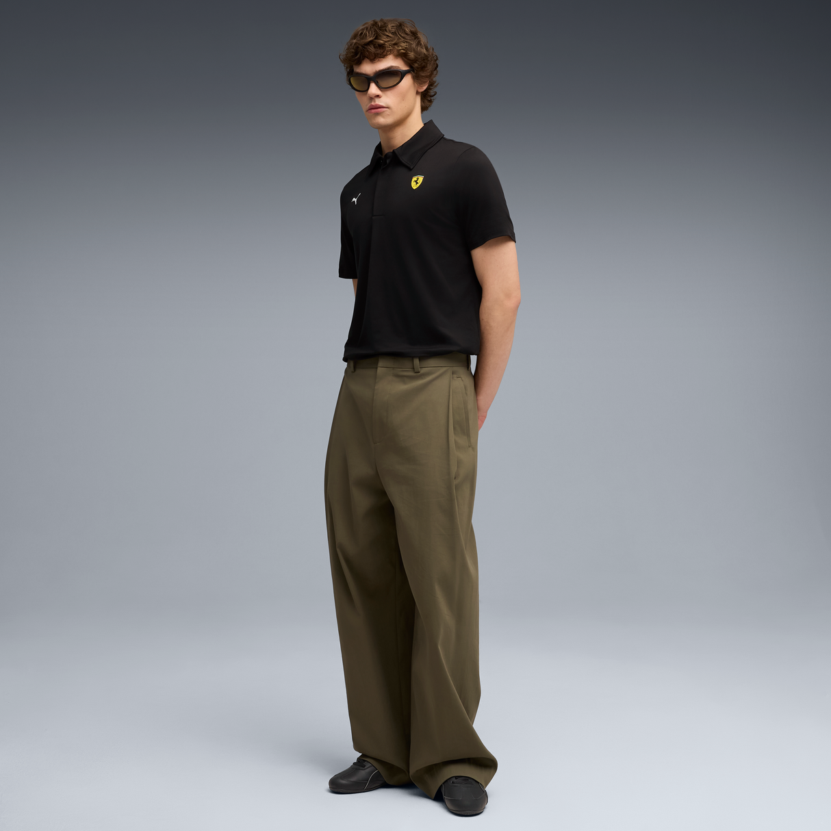 Polo Ferrari, Puma, abbigliamento sportivo cloudspun, nero 🔥