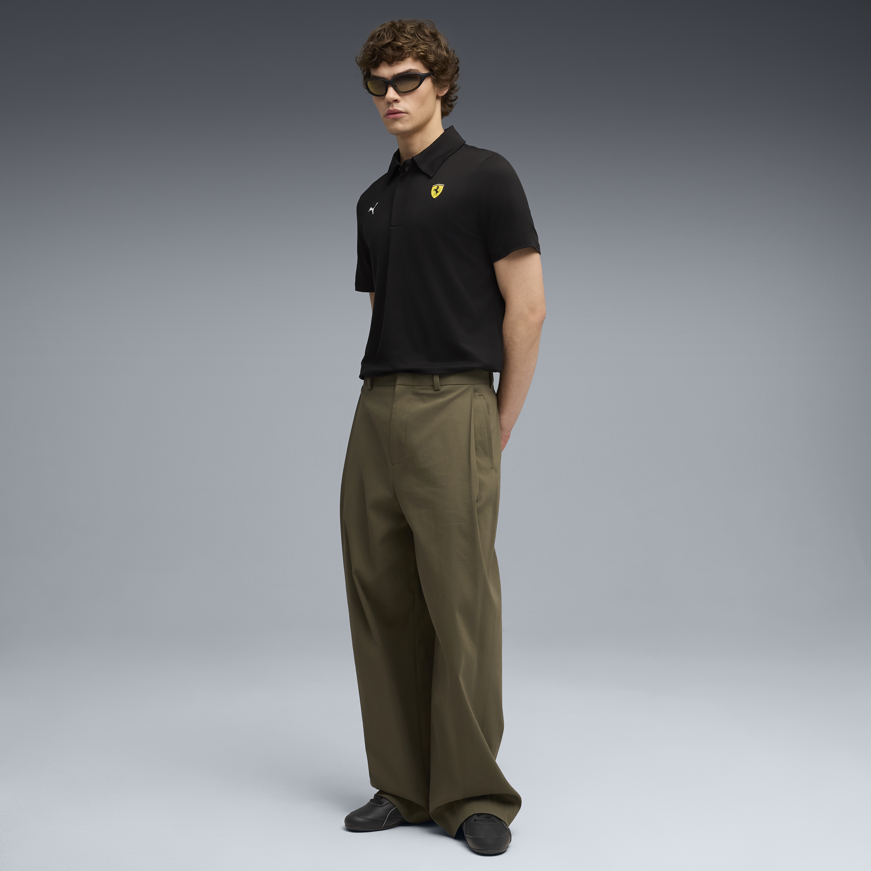 Polo Ferrari, Puma, abbigliamento sportivo cloudspun, nero 🔥