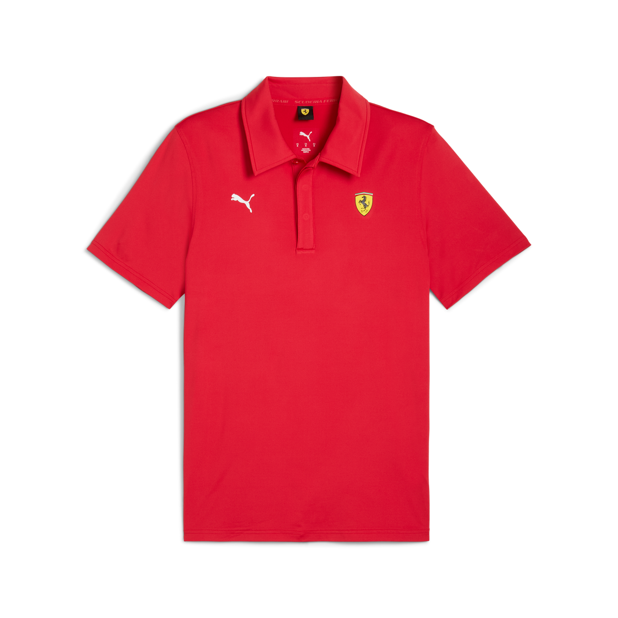 Polo Ferrari, Puma, abbigliamento sportivo cloudspun, rosso 🔥