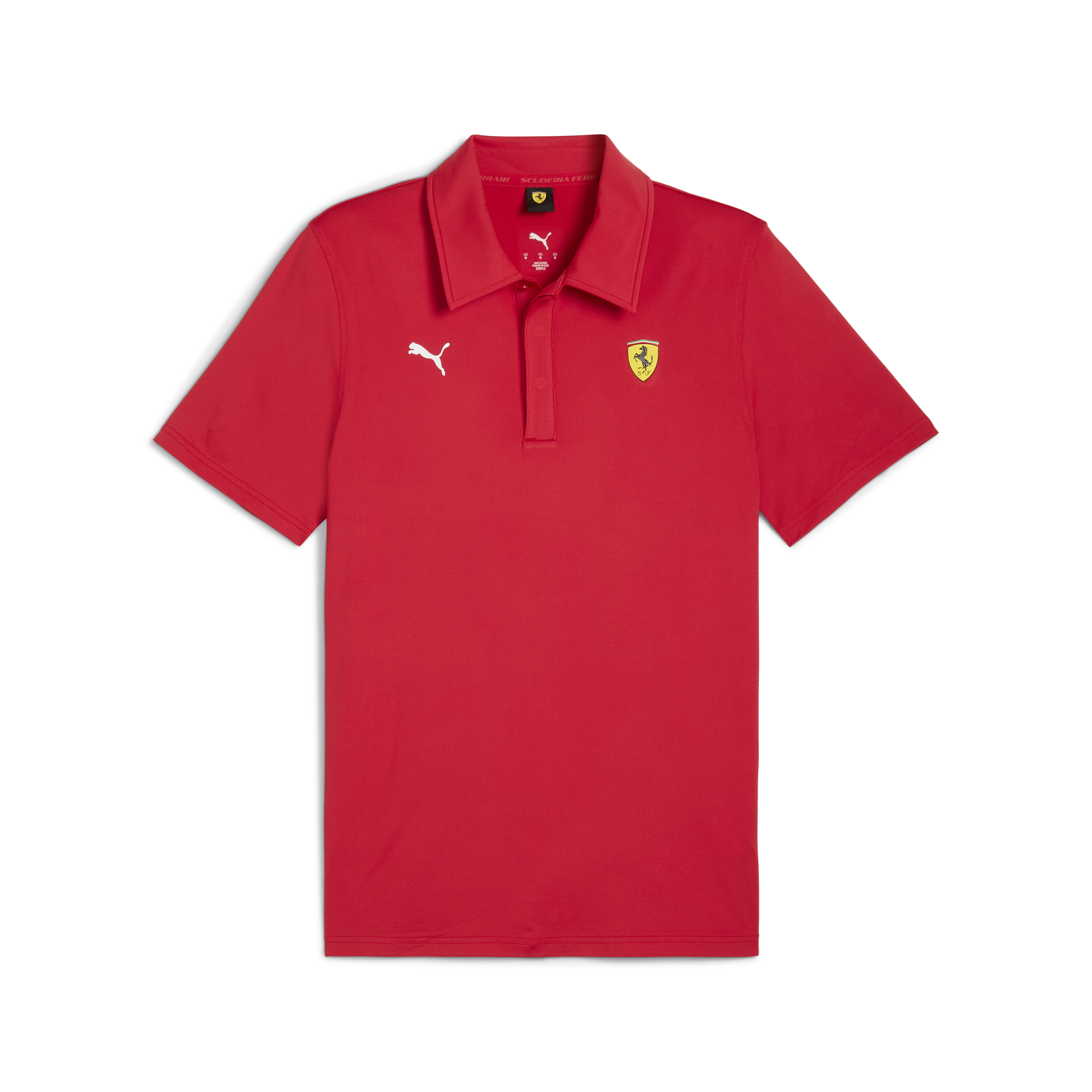 Polo Ferrari, Puma, abbigliamento sportivo cloudspun, rosso 🔥