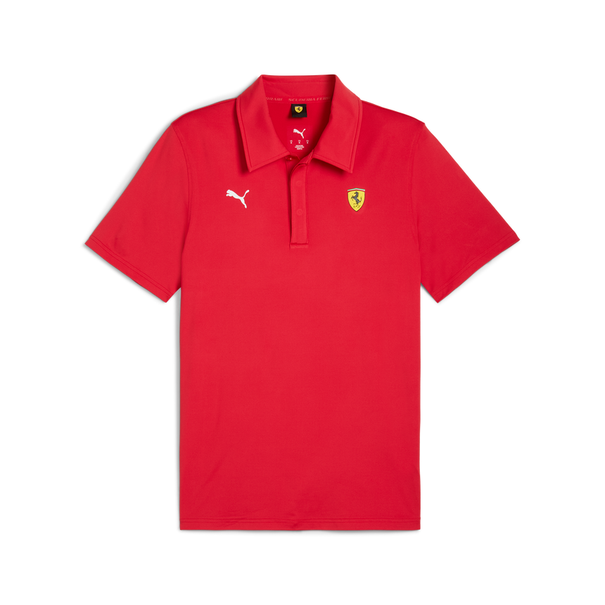 Polo Ferrari, Puma, abbigliamento sportivo cloudspun, rosso 🔥