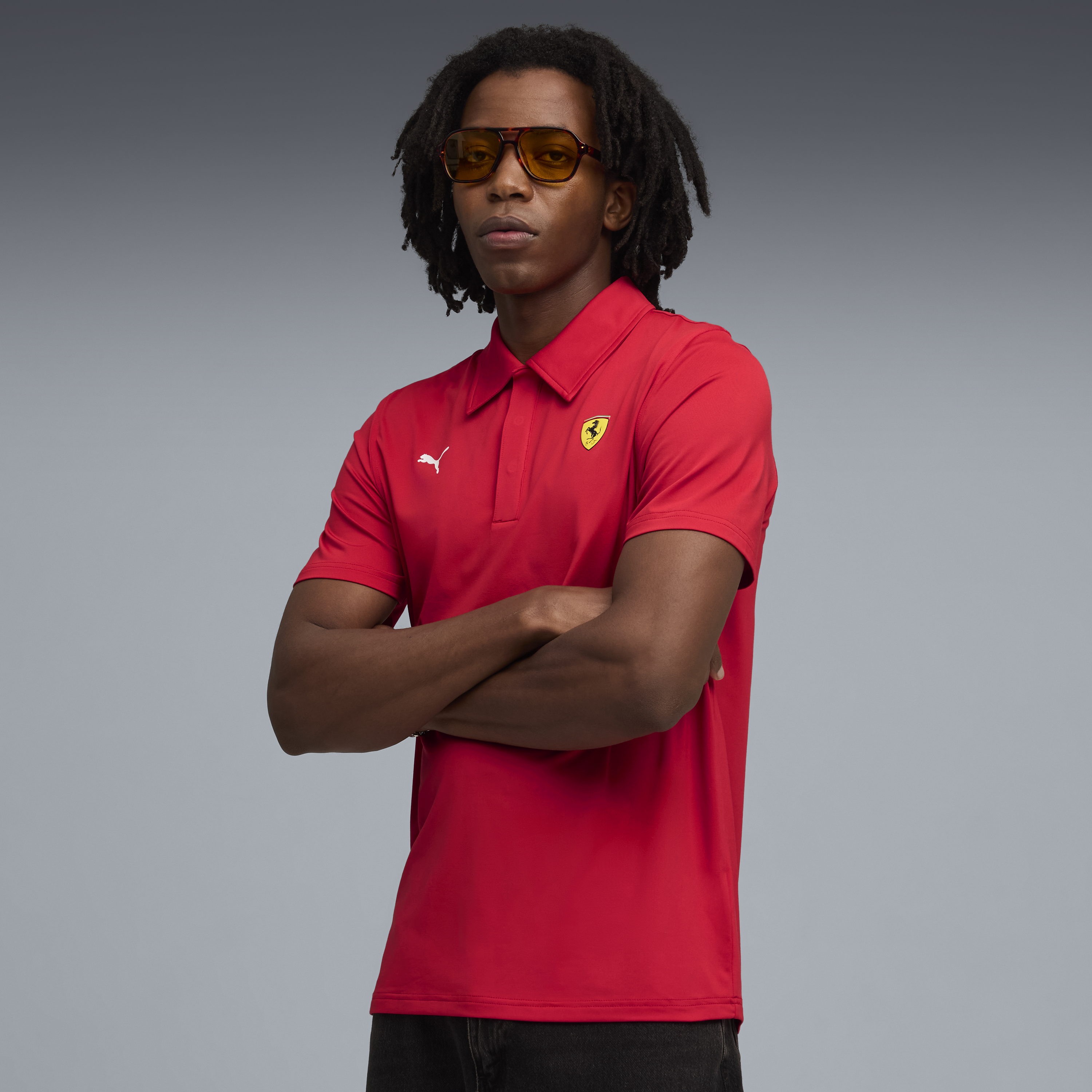 Polo Ferrari, Puma, abbigliamento sportivo cloudspun, rosso 🔥