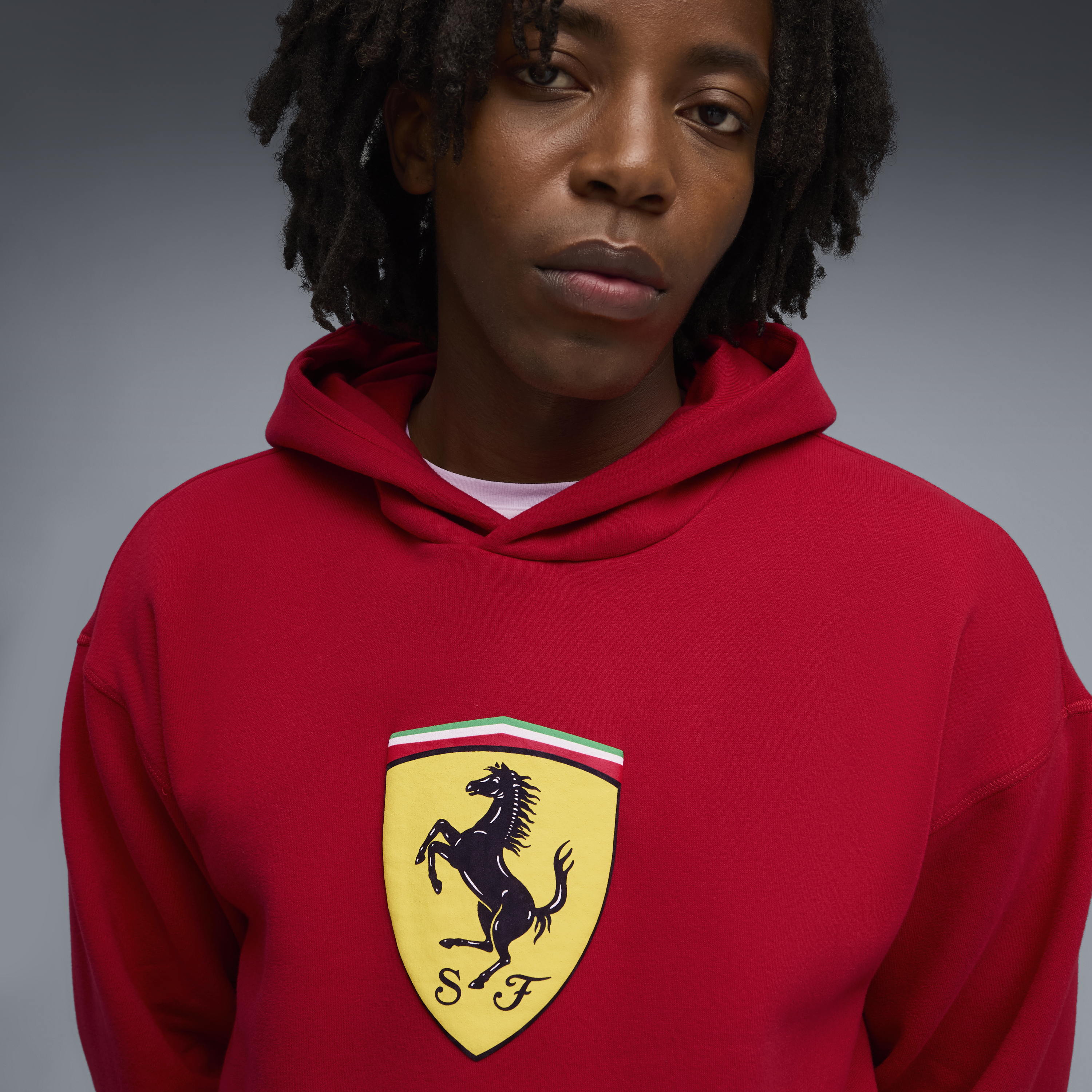 Felpa Ferrari, Puma, abbigliamento sportivo, logo scudetto, rosso 🔥