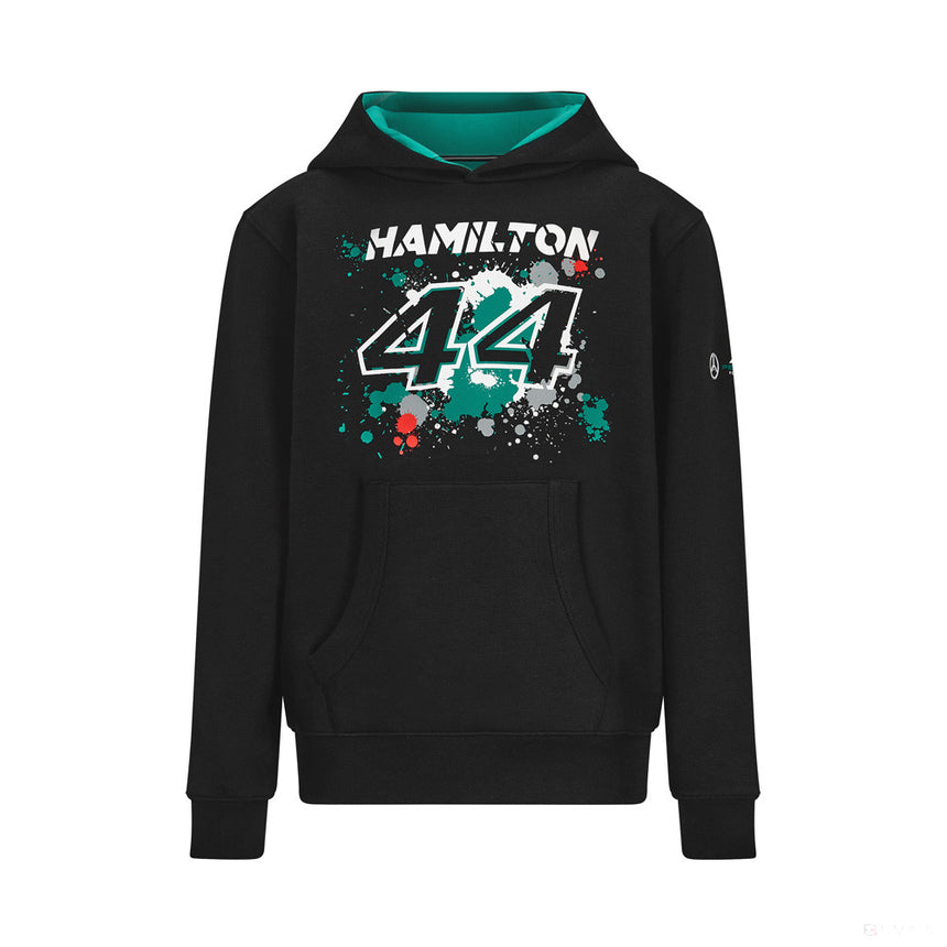 Mercedes Lewis Hamilton Felpa per bambini, LEWIS #44, Nero, 2022 - FansBRANDS®