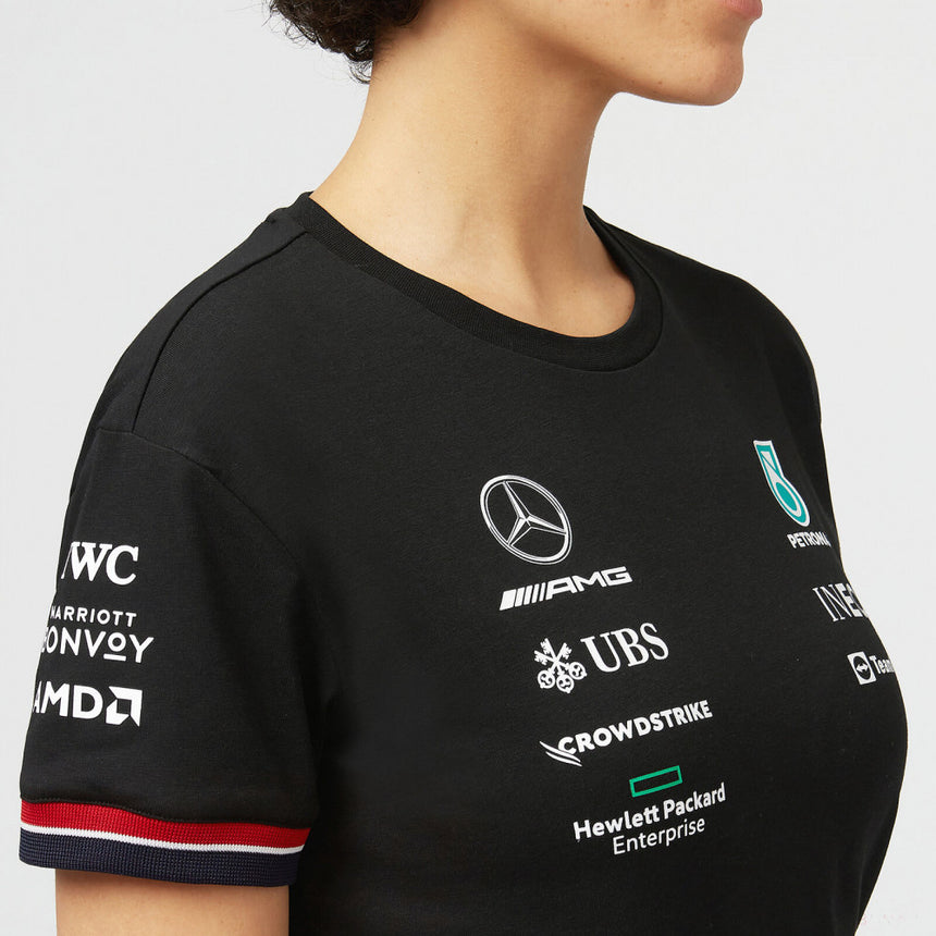 Mercedes Team Maglietta per donne, Nero, 2022 - FansBRANDS®